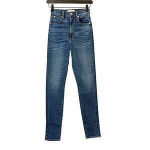 Slvrlake Beatnik Jeans in Anything Goes Medium Wash Blue High Rise Slim Size 24